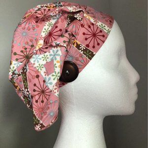 Women's Adjustable Surgical Bouffant /Cap w Buttons Paris